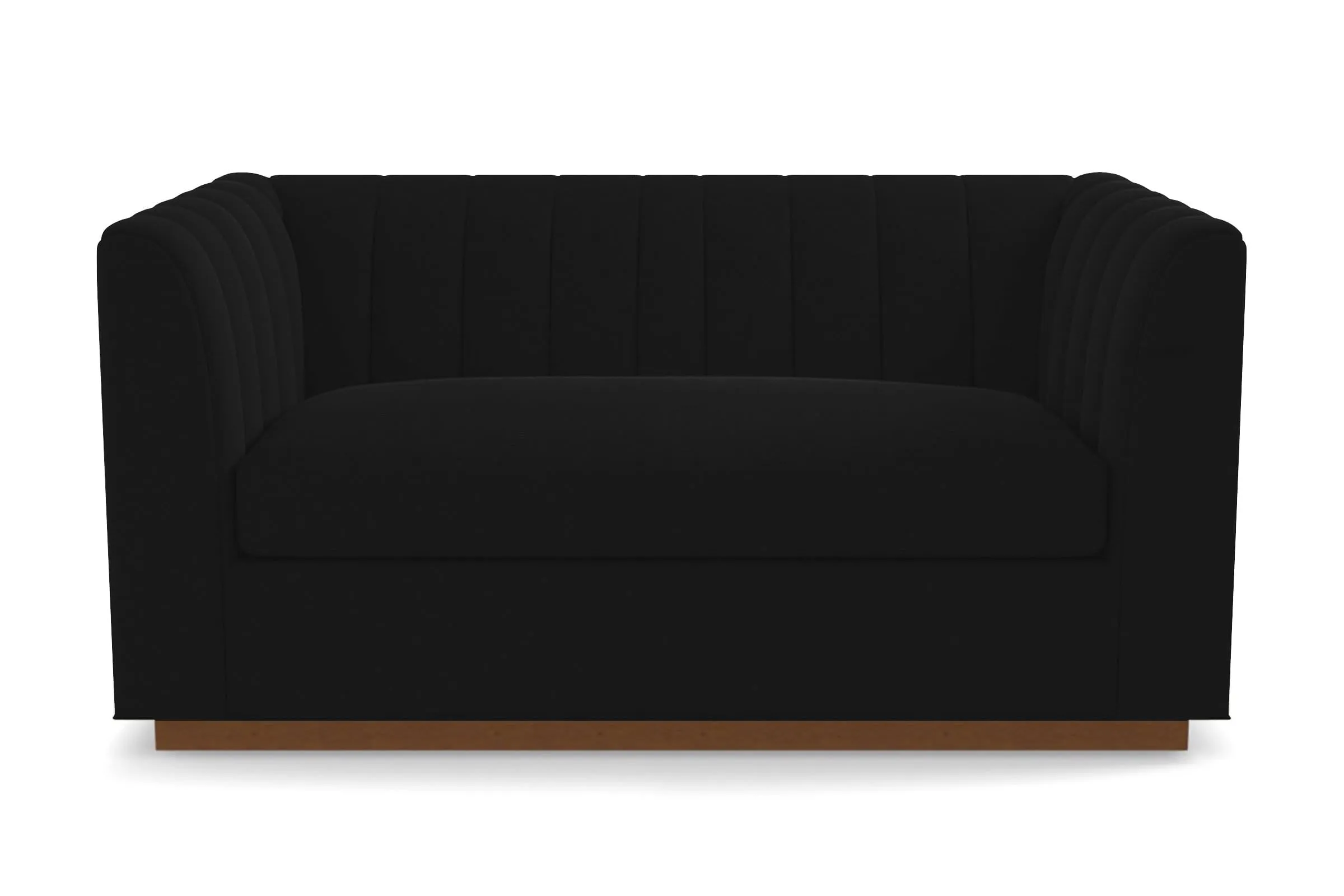 Nora Apartment Size Sleeper Sofa Bed :: Leg Finish: Pecan / Sleeper Option: Memory Foam Mattress