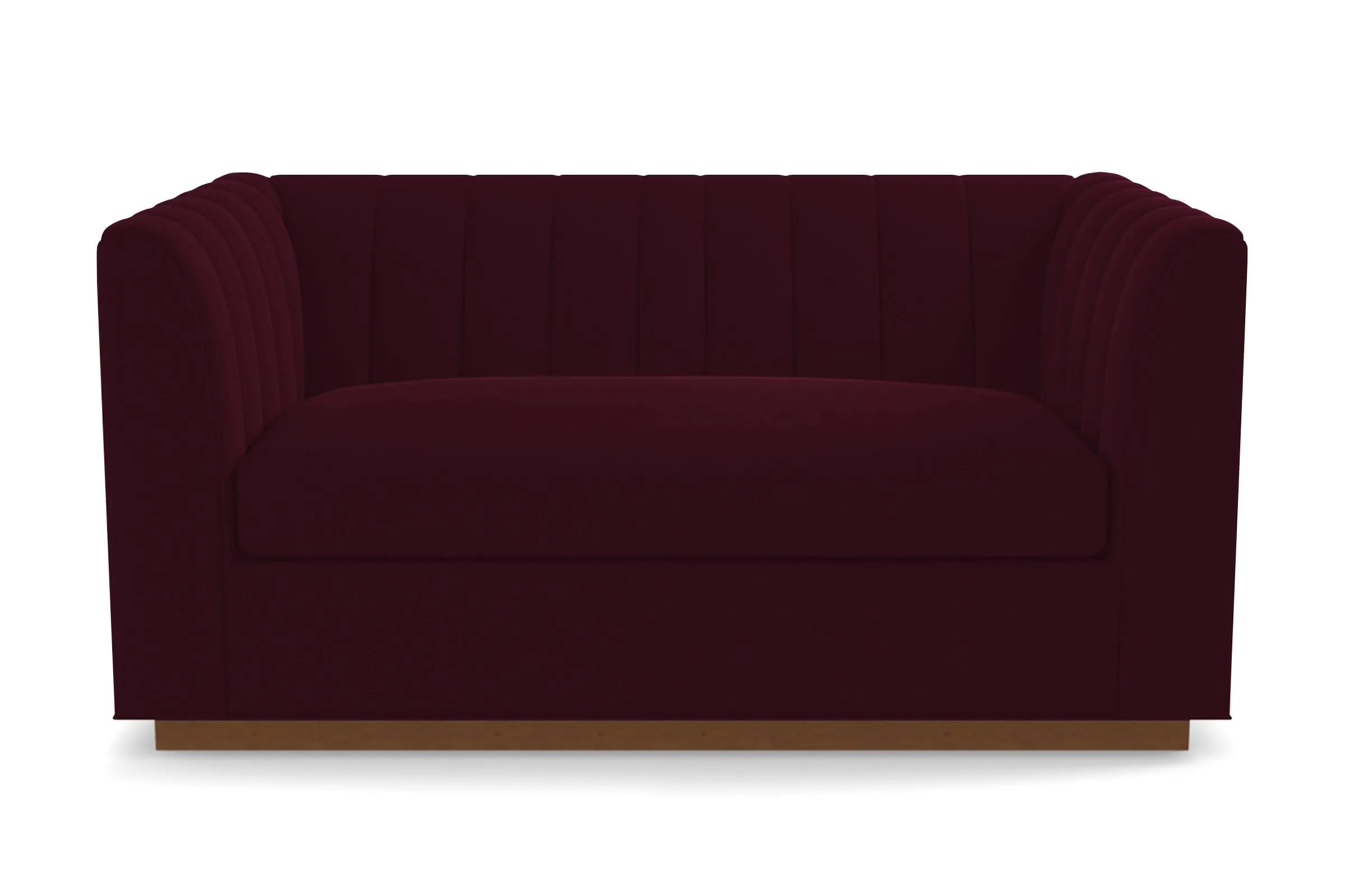 Nora Apartment Size Sleeper Sofa Bed :: Leg Finish: Pecan / Sleeper Option: Memory Foam Mattress