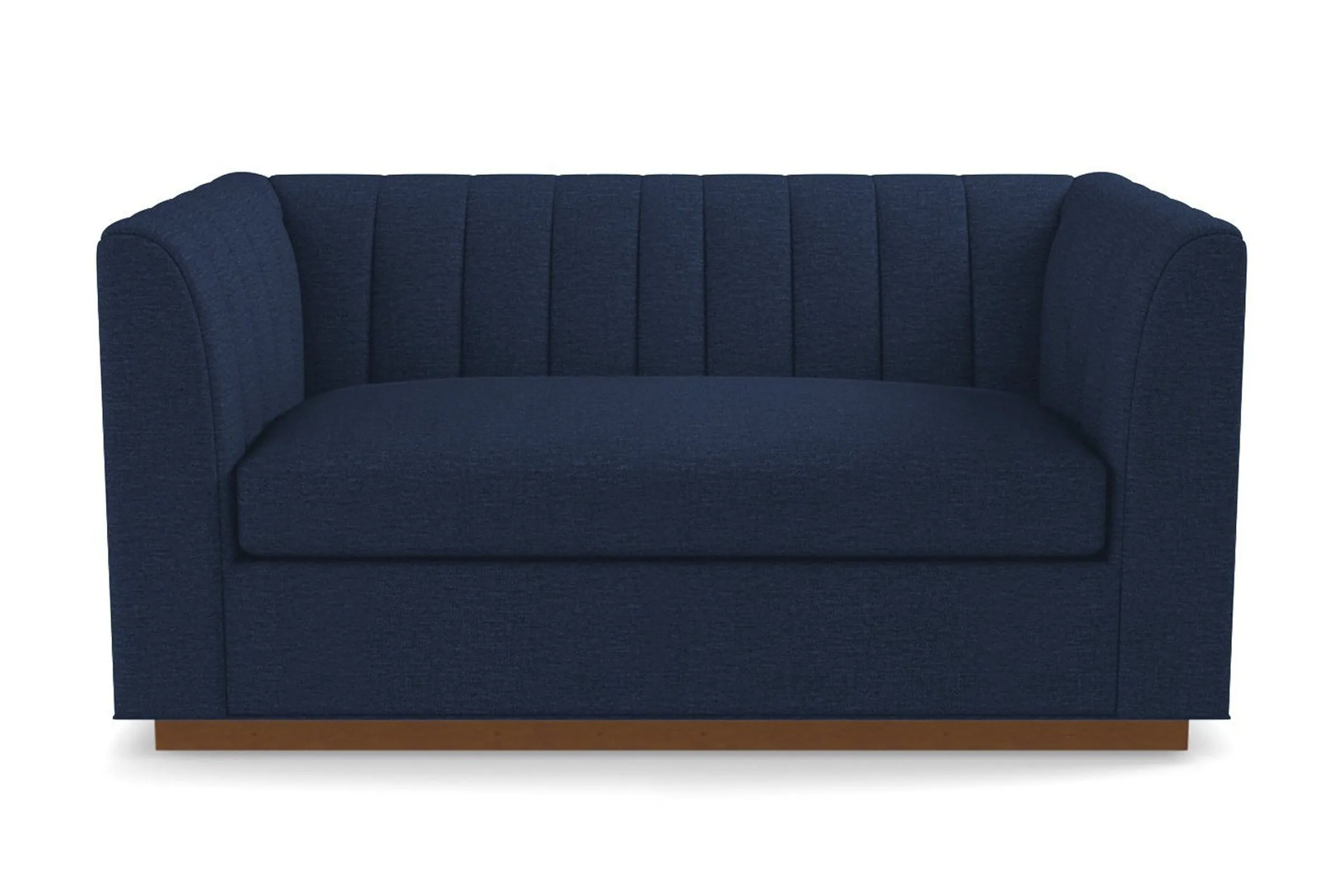 Nora Apartment Size Sleeper Sofa Bed :: Leg Finish: Pecan / Sleeper Option: Memory Foam Mattress