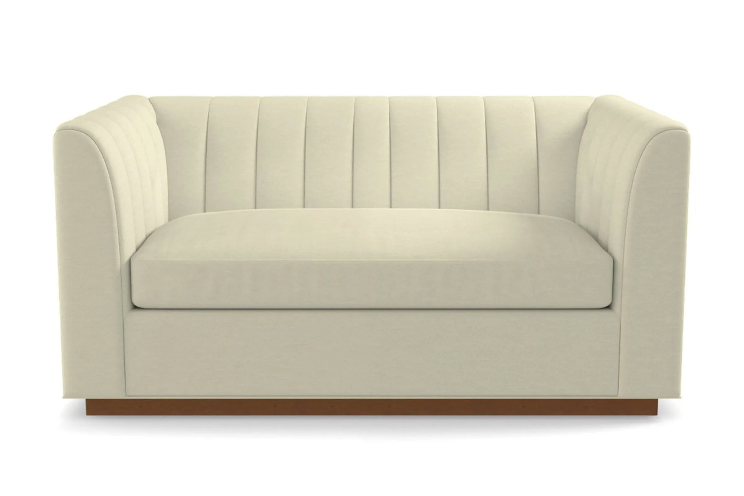 Nora Apartment Size Sleeper Sofa Bed :: Leg Finish: Pecan / Sleeper Option: Memory Foam Mattress