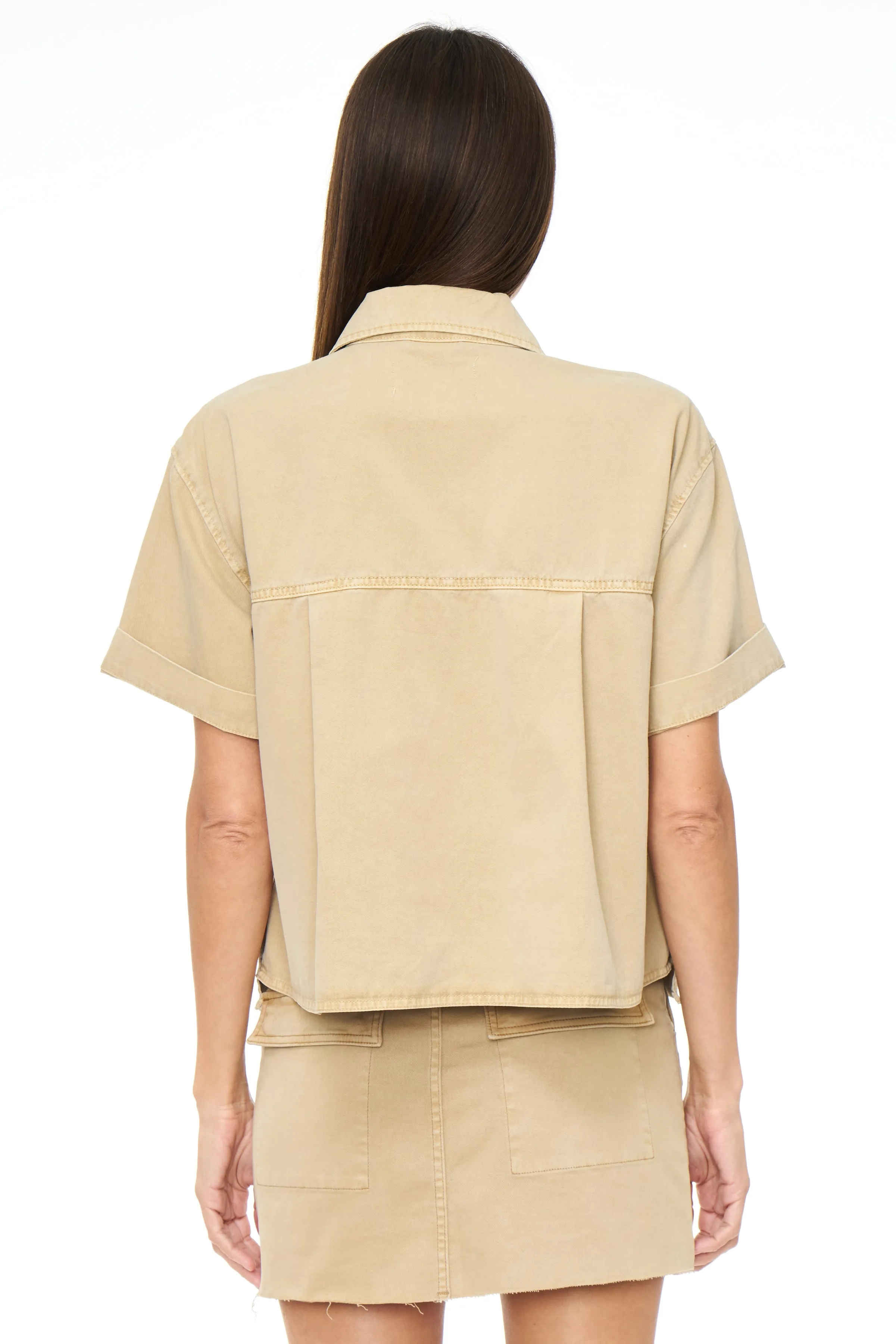 Nora Short Sleeve Cropped Jacket - Canoe