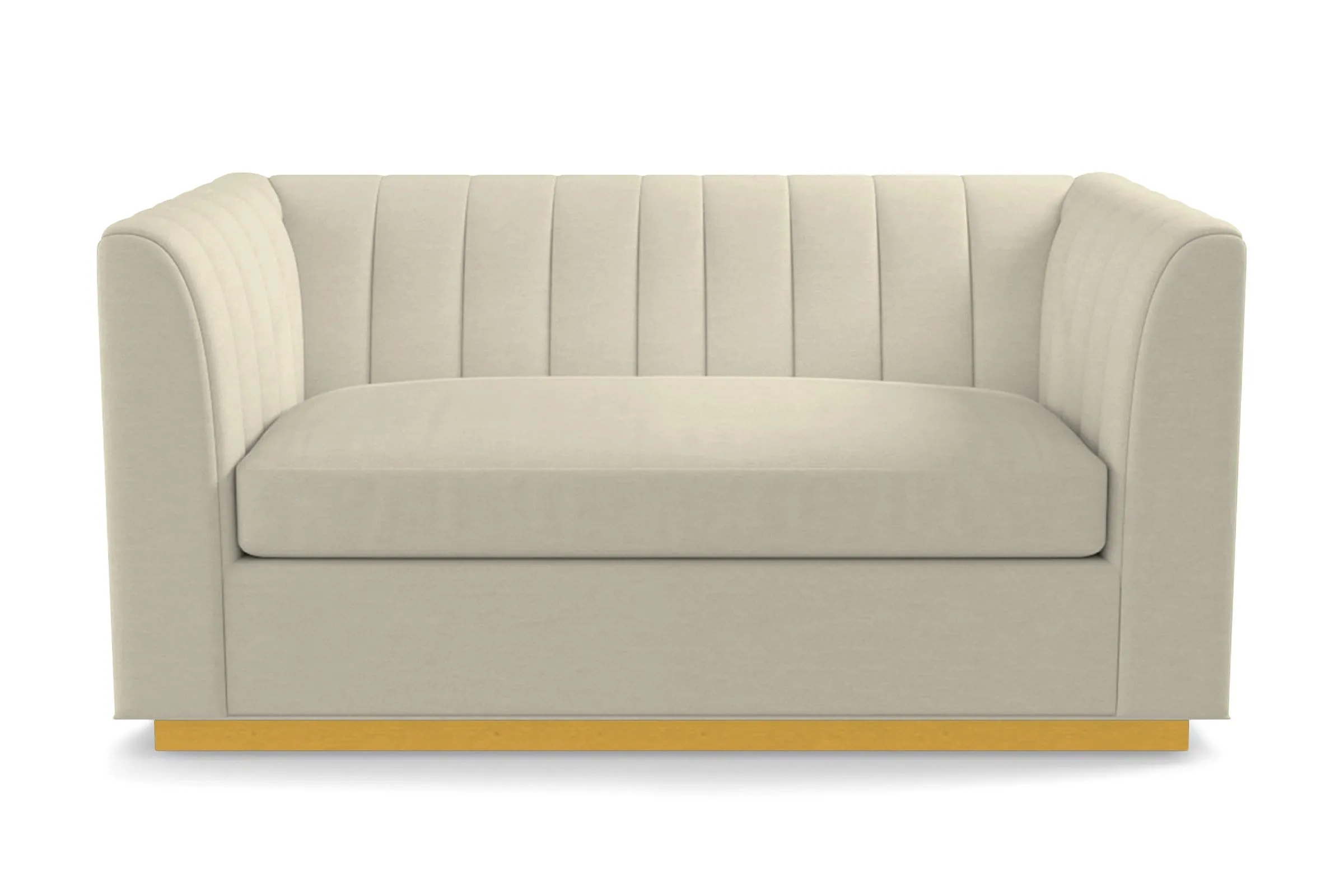 Nora Twin Size Sleeper Sofa Bed :: Leg Finish: Natural / Sleeper Option: Deluxe Innerspring Mattress