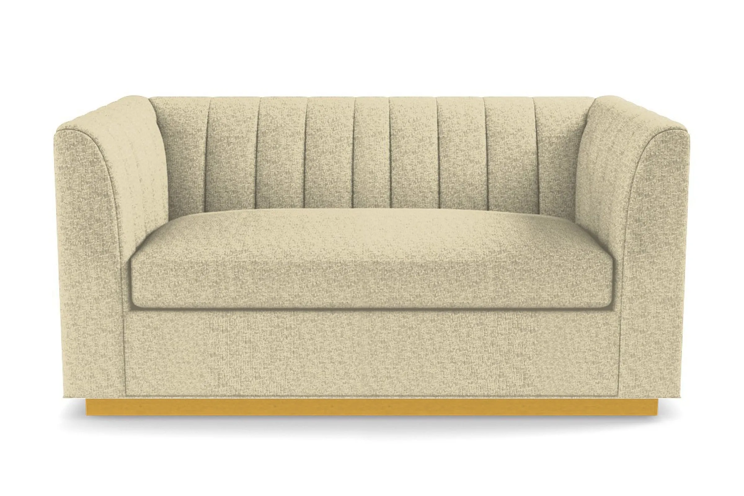 Nora Twin Size Sleeper Sofa Bed :: Leg Finish: Natural / Sleeper Option: Deluxe Innerspring Mattress