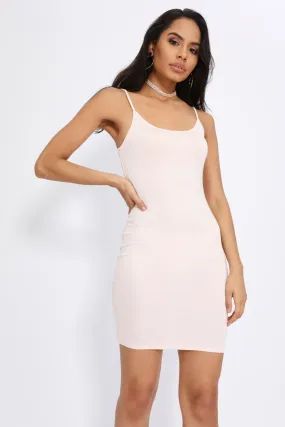 Nude Strappy Bodycon Dress