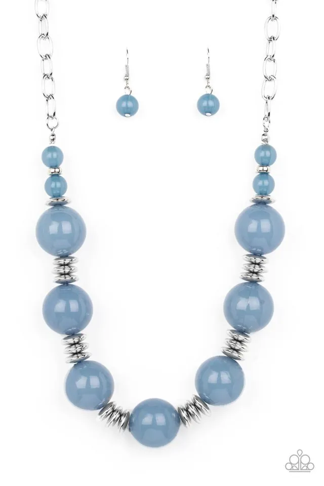 Paparazzi Necklace ~ Race to the POP - Blue