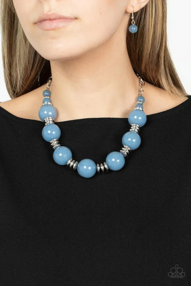 Paparazzi Necklace ~ Race to the POP - Blue