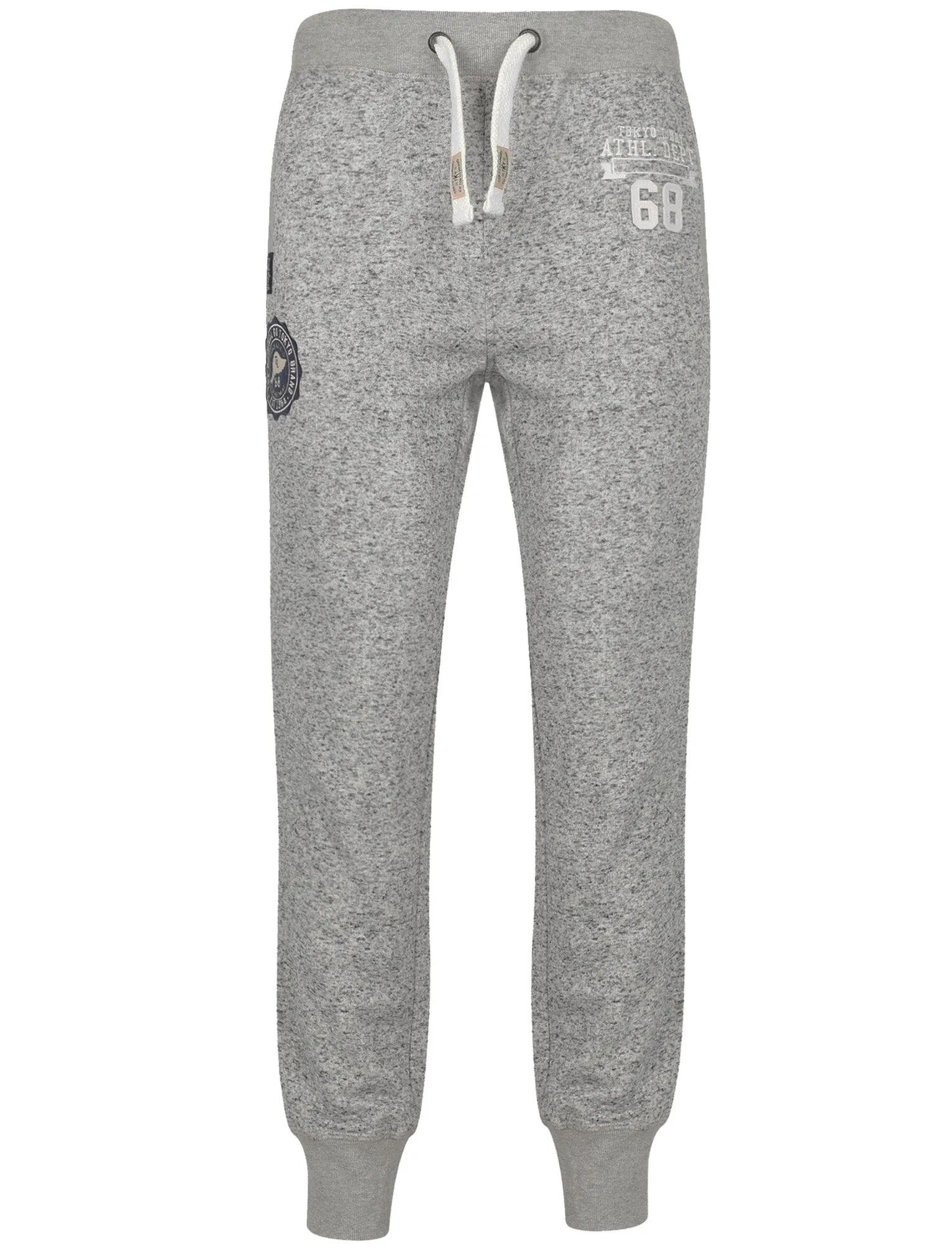 Pelican Bay Loop Back Fleece Cuffed Joggers In Light Grey Marl - Tokyo Laundry