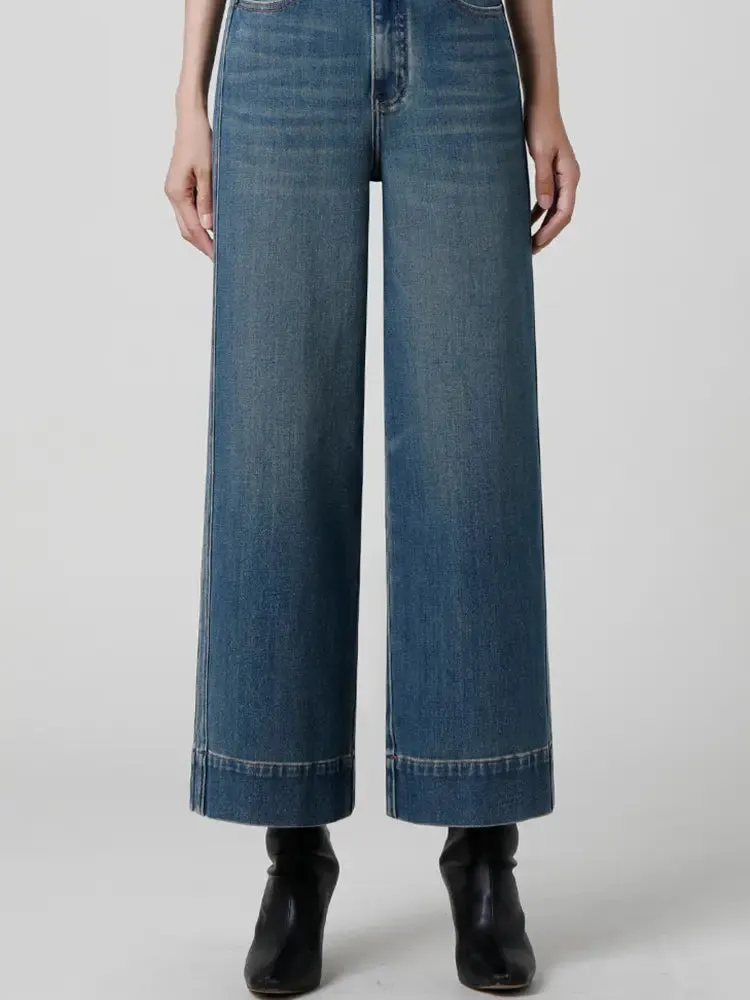 Petite High-Waist Wide-Leg Jeans