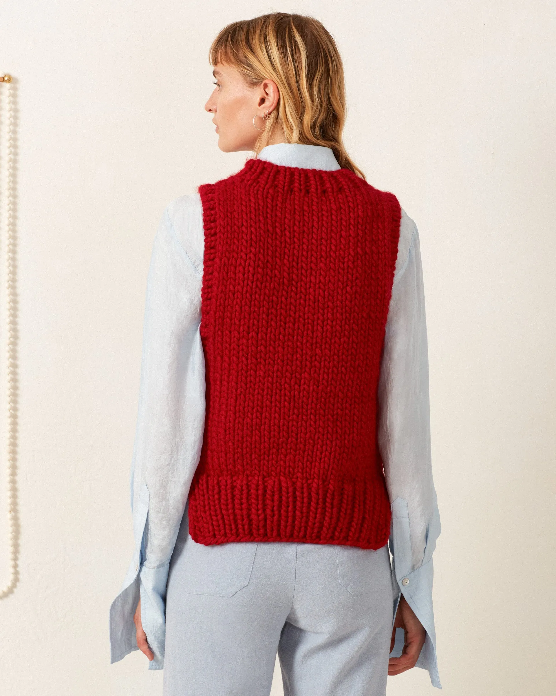 Quentin Cardinal Knit Top