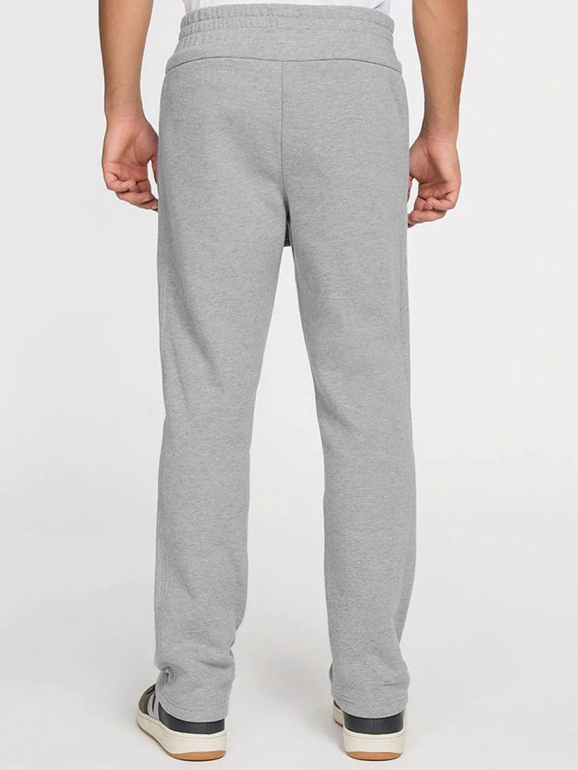 Regular Fit Cotton Drawstring Sweatpants Melange Grey