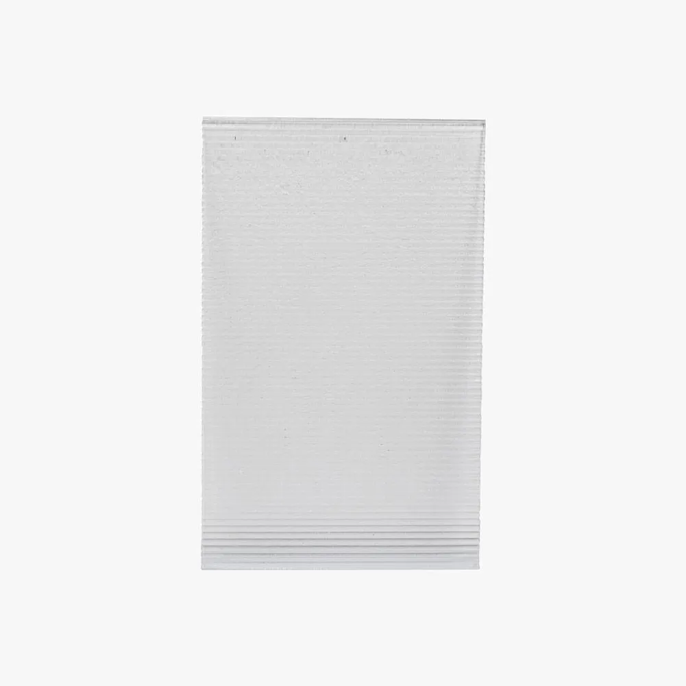 Ribbed Transparent Acrylic Sheet Styling Prop 29cm x 18cm (5mm thickness)