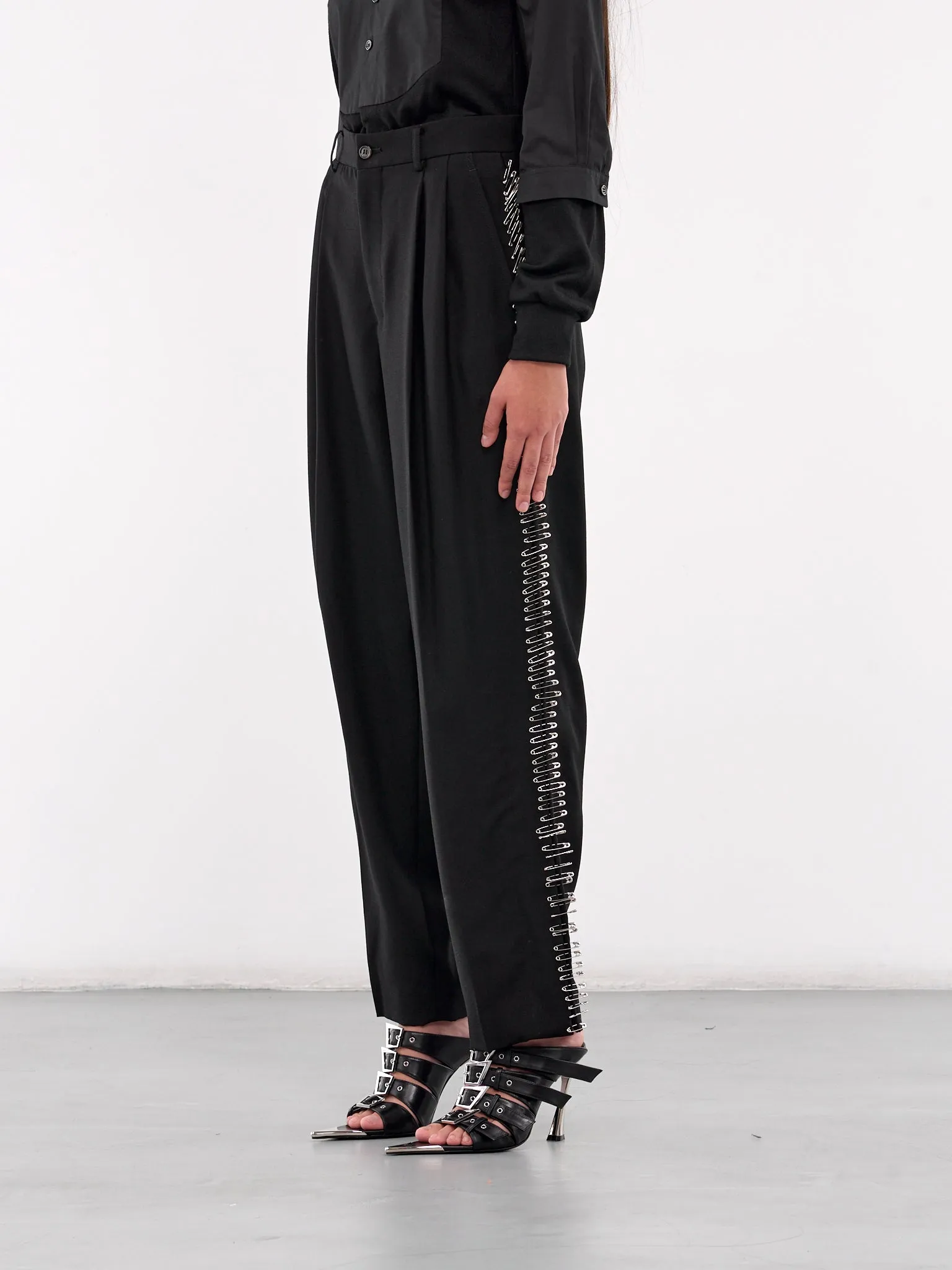 Safety Pin Trousers (3N-P004-051-BLACK)