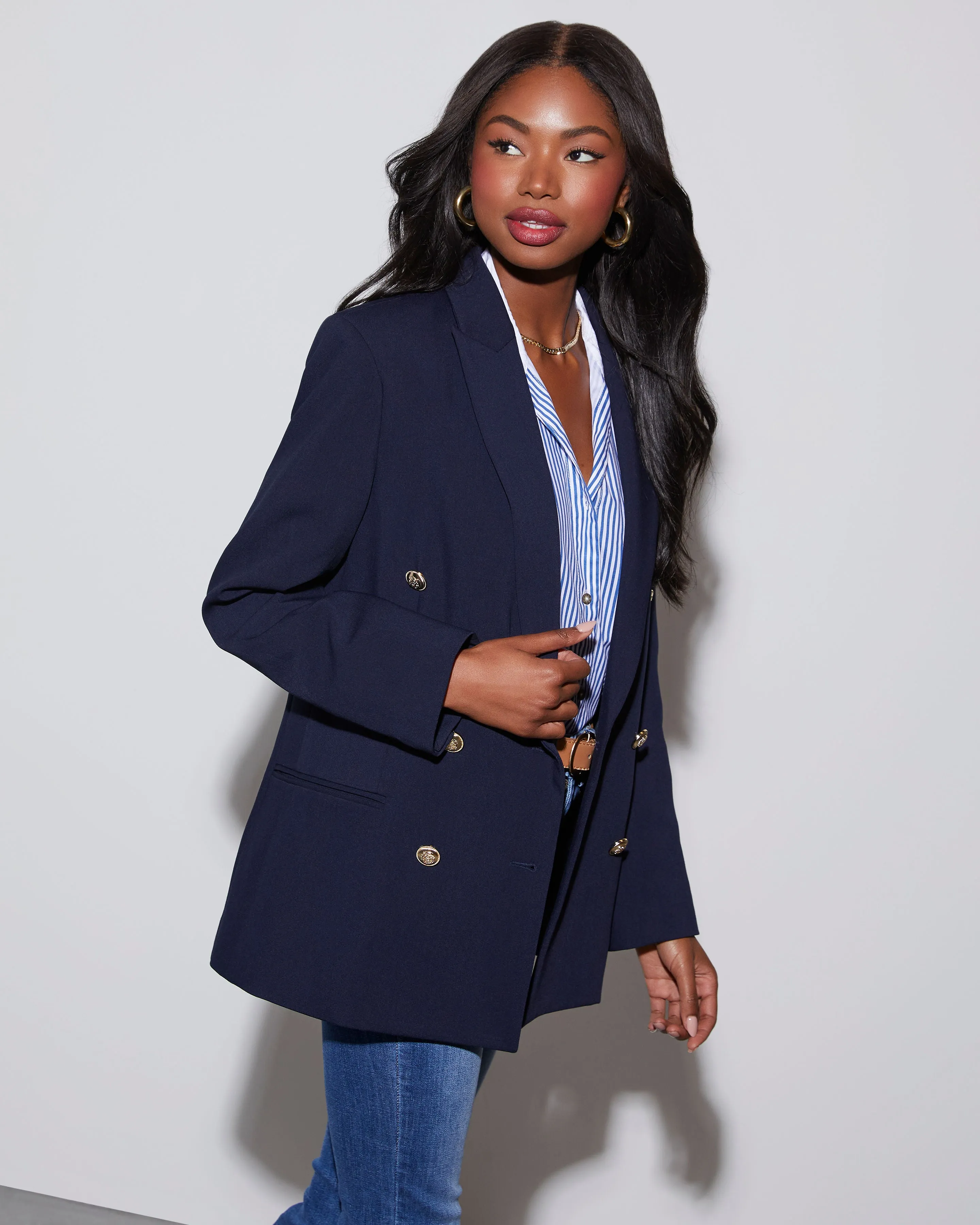 Serious Business Pocketed Blazer