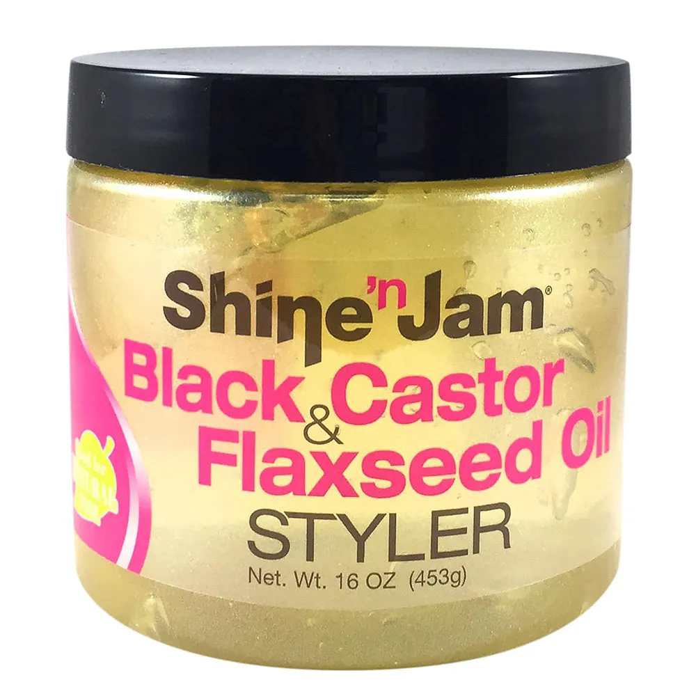 Shine 'n Jam Black castor & Flaxseed Oil Styler