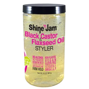 Shine 'n Jam Black castor & Flaxseed Oil Styler