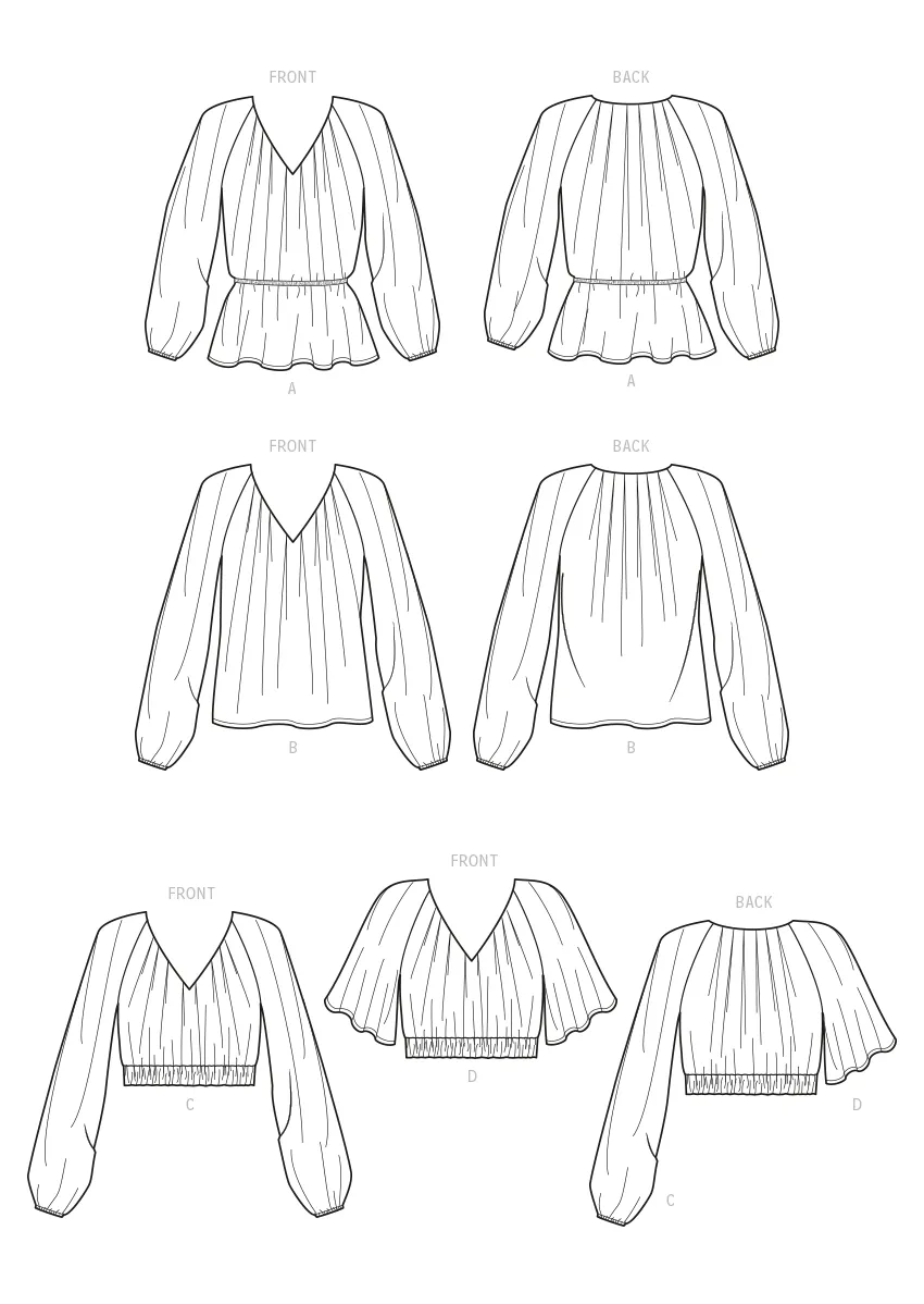 Simplicity Sewing Pattern S9604 MISSES' BLOUSES