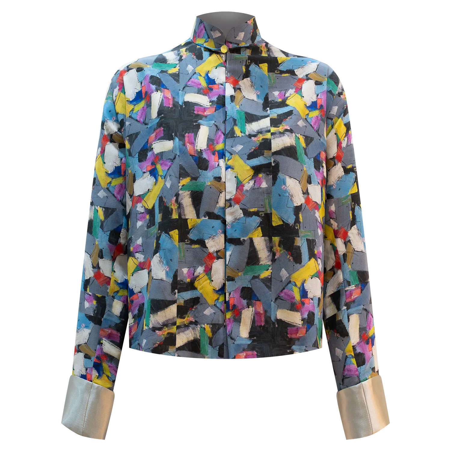 SPARKLE BY KAREN CHAN x HKMoA【PATCHWORK】 100% Silk Mini Tang Jacket / Mini Kung Fu Jacket (百衲衣)(吳冠中)