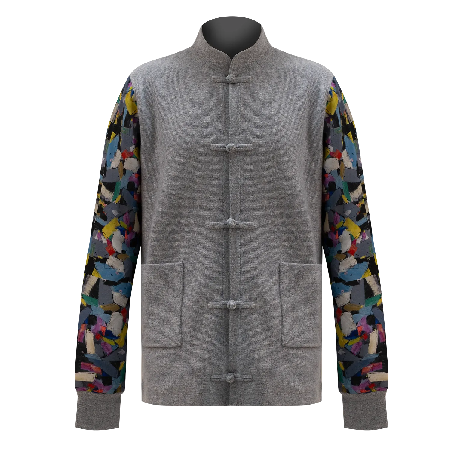 SPARKLE BY KAREN CHAN x HKMoA【PATCHWORK】100% Cashmere Tang Jacket / Kung Fu Jacket (百衲衣)(吳冠中)