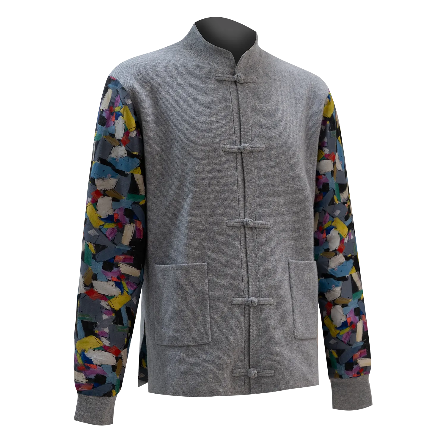 SPARKLE BY KAREN CHAN x HKMoA【PATCHWORK】100% Cashmere Tang Jacket / Kung Fu Jacket (百衲衣)(吳冠中)