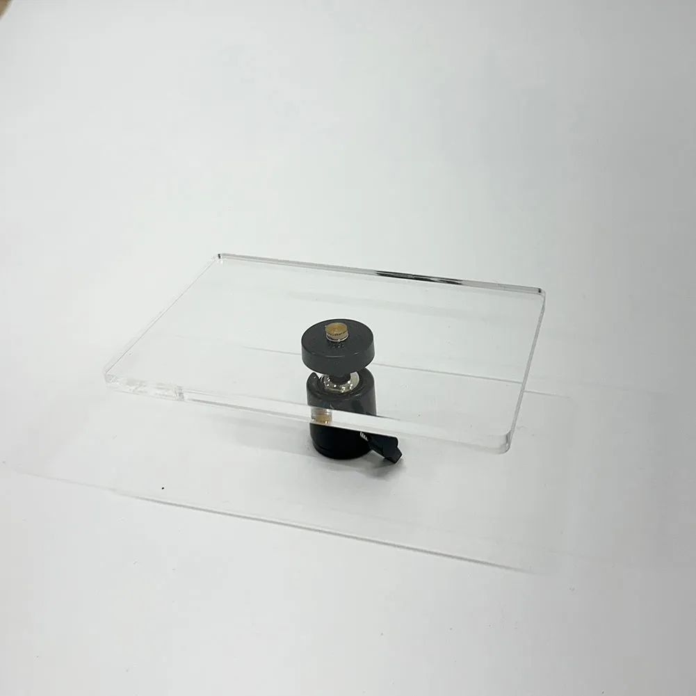 Spectrum Transparent Acrylic Support Plate with 360° Ball Head for Product Photography - Rectangle (15cm x 10cm x 0.7cm)