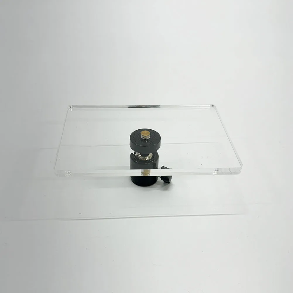 Spectrum Transparent Acrylic Support Plate with 360° Ball Head for Product Photography - Rectangle (15cm x 10cm x 0.7cm)