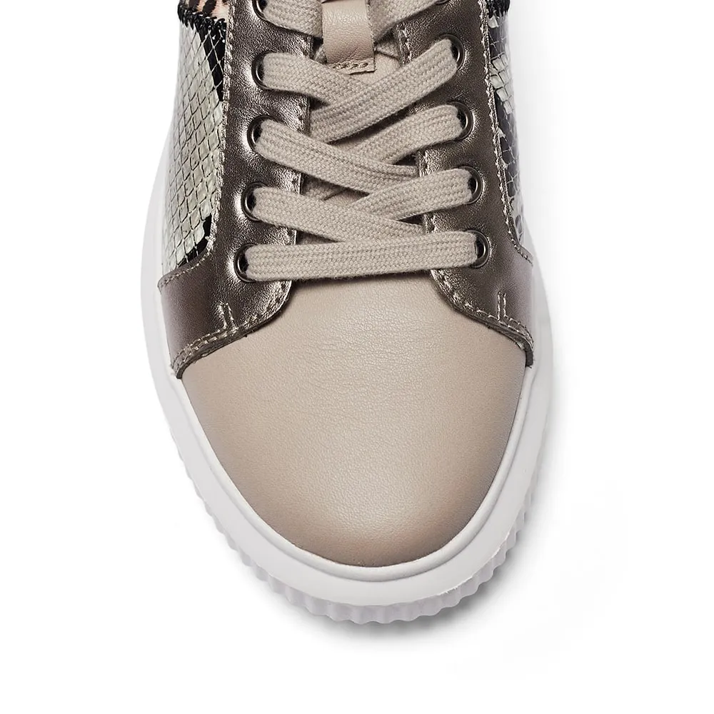 Tangent Sneaker in Grey Snake Leather