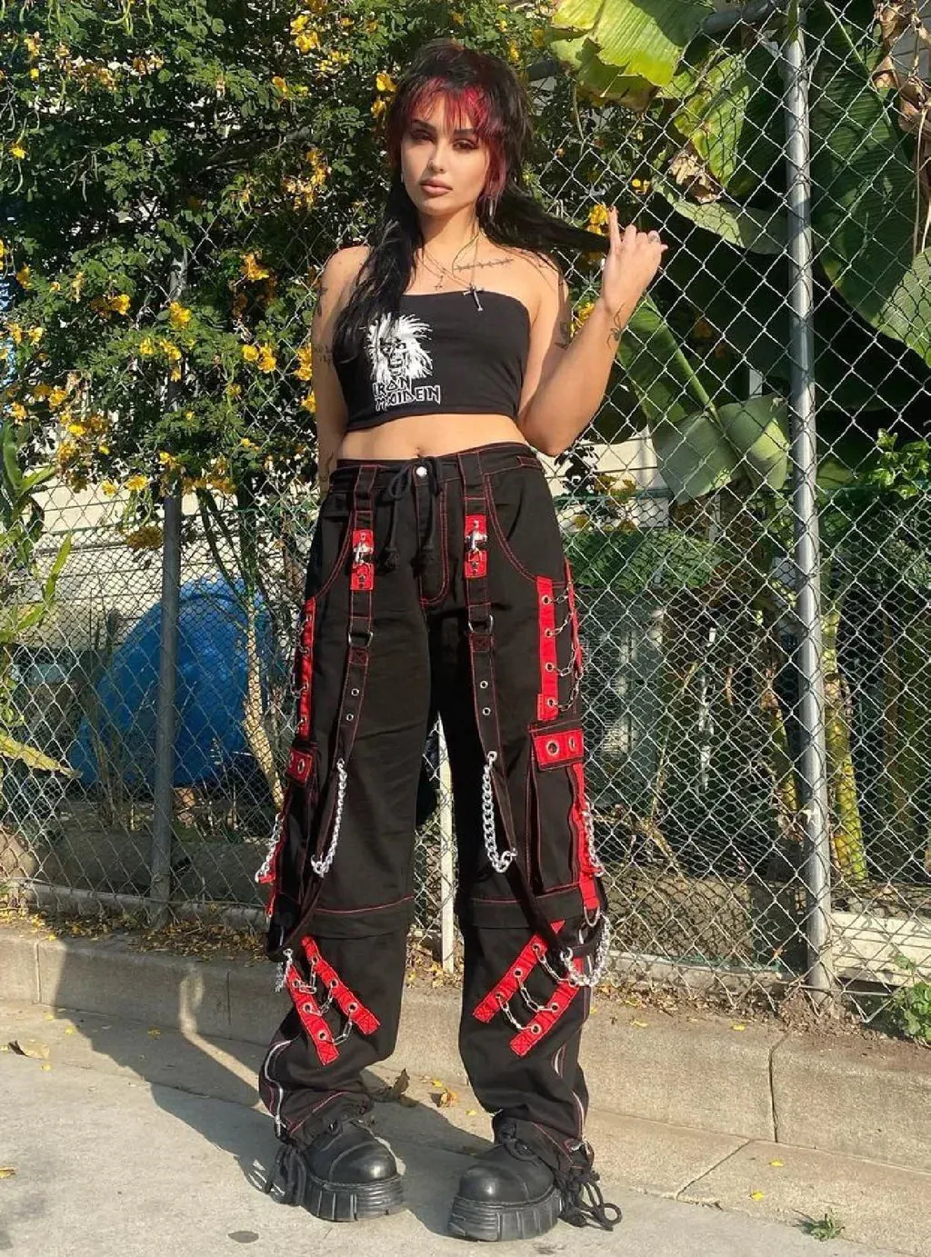 TastyHottie - HIGH WAIST STRAIGHT CHAIN PANT