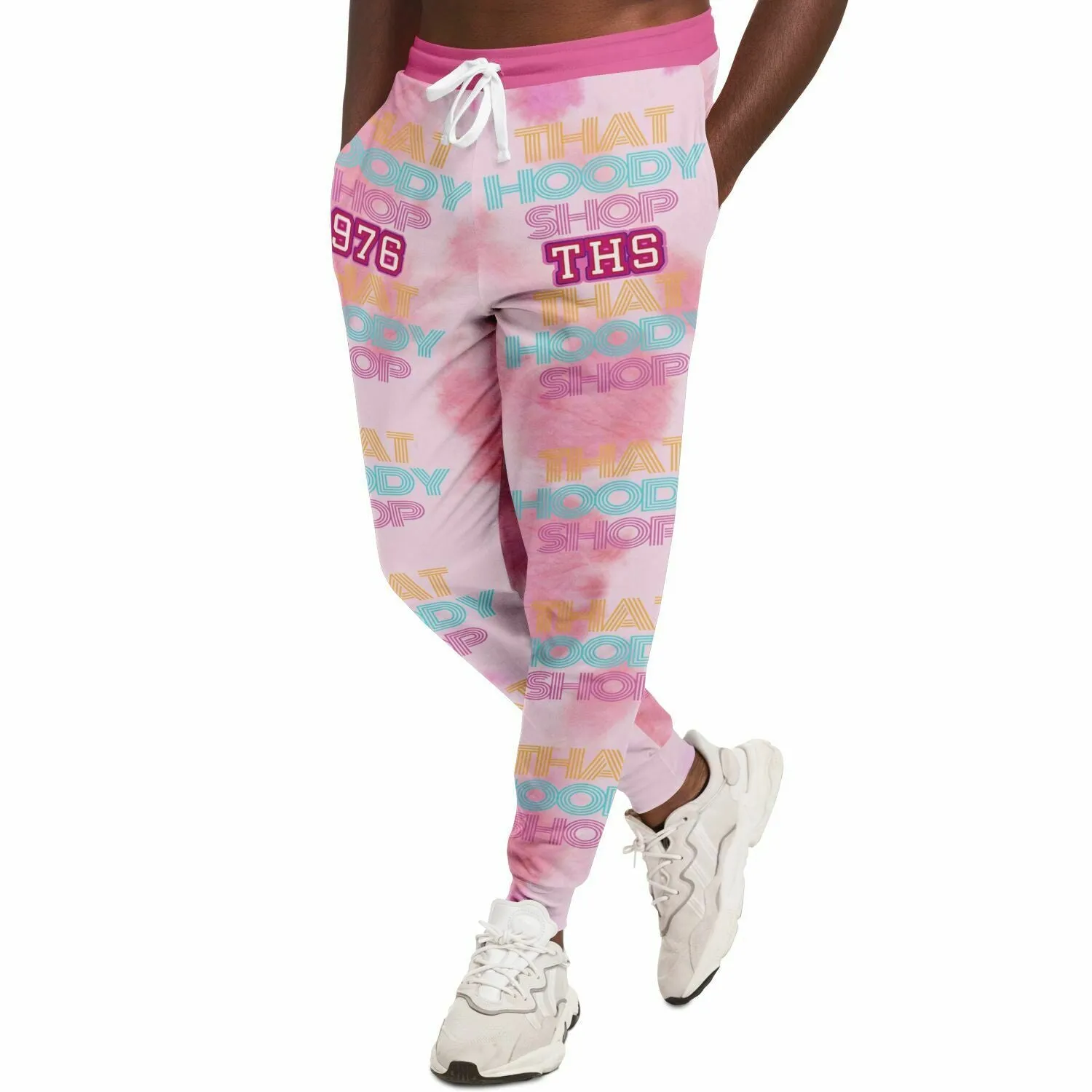 That Hoody Shop 1976 Pink Tie-Dye Eco-Poly Unisex Joggers