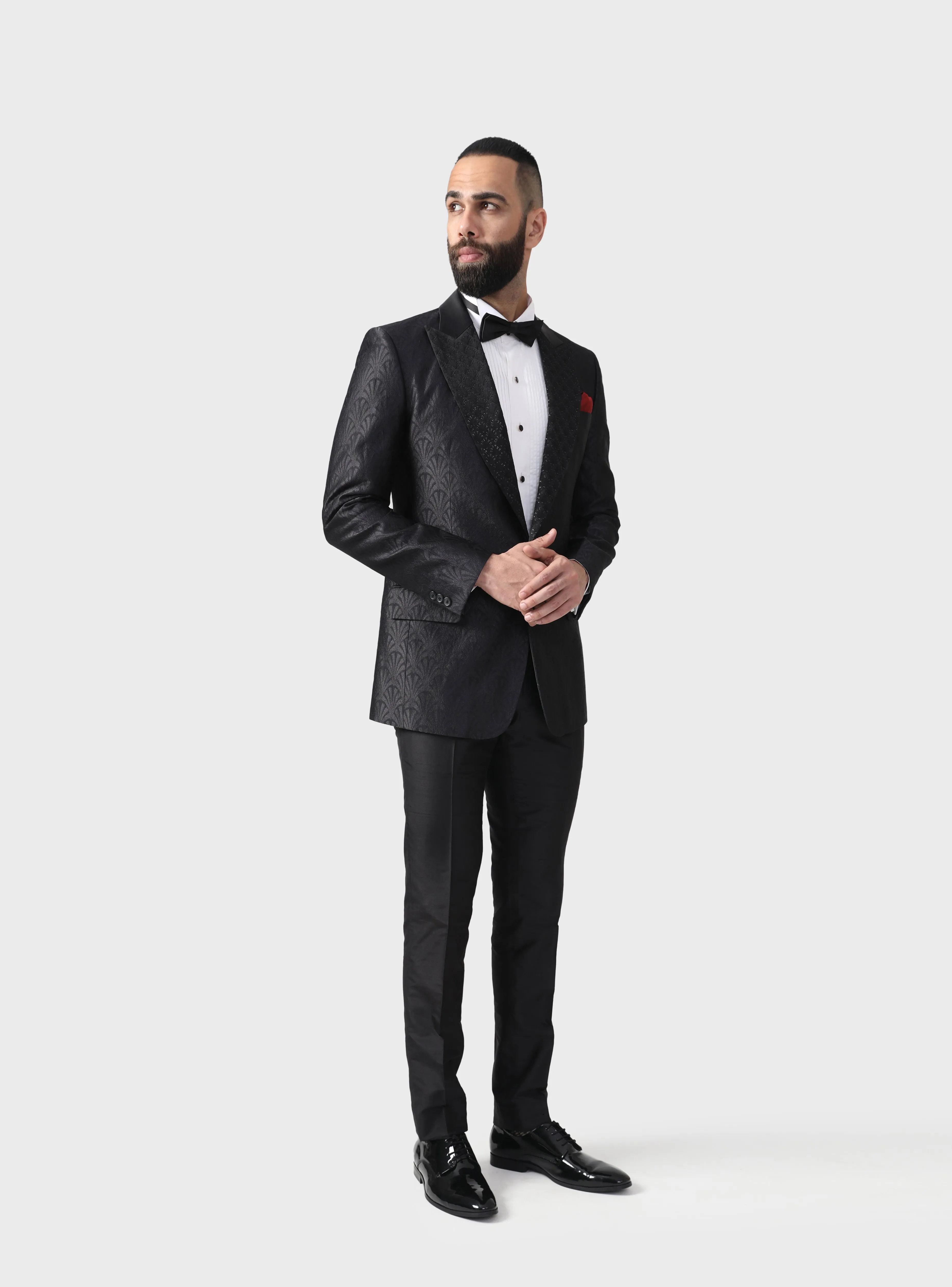 THE ARCHED PATTERN TUXEDO JACKET