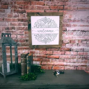 Welcome Sign | Farmhouse Style | 16" x 16"