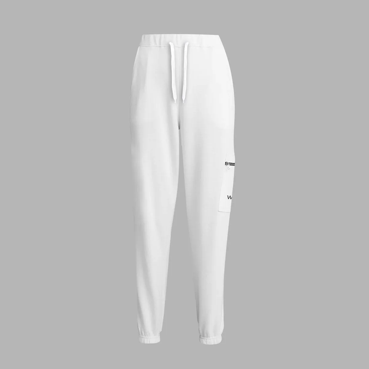 Whte Zip Pocket Sweatpants