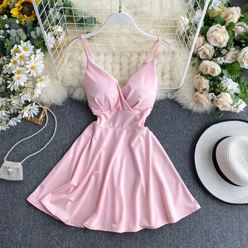 Women Spaghetti Strap Party Dress