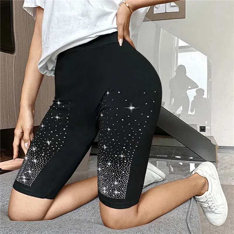 Women Thin Fitness Short Pants Ladies High-Waist Summer Shorts Bottom Biker Cycling Shorts Bodycon Streetwear female Clothing