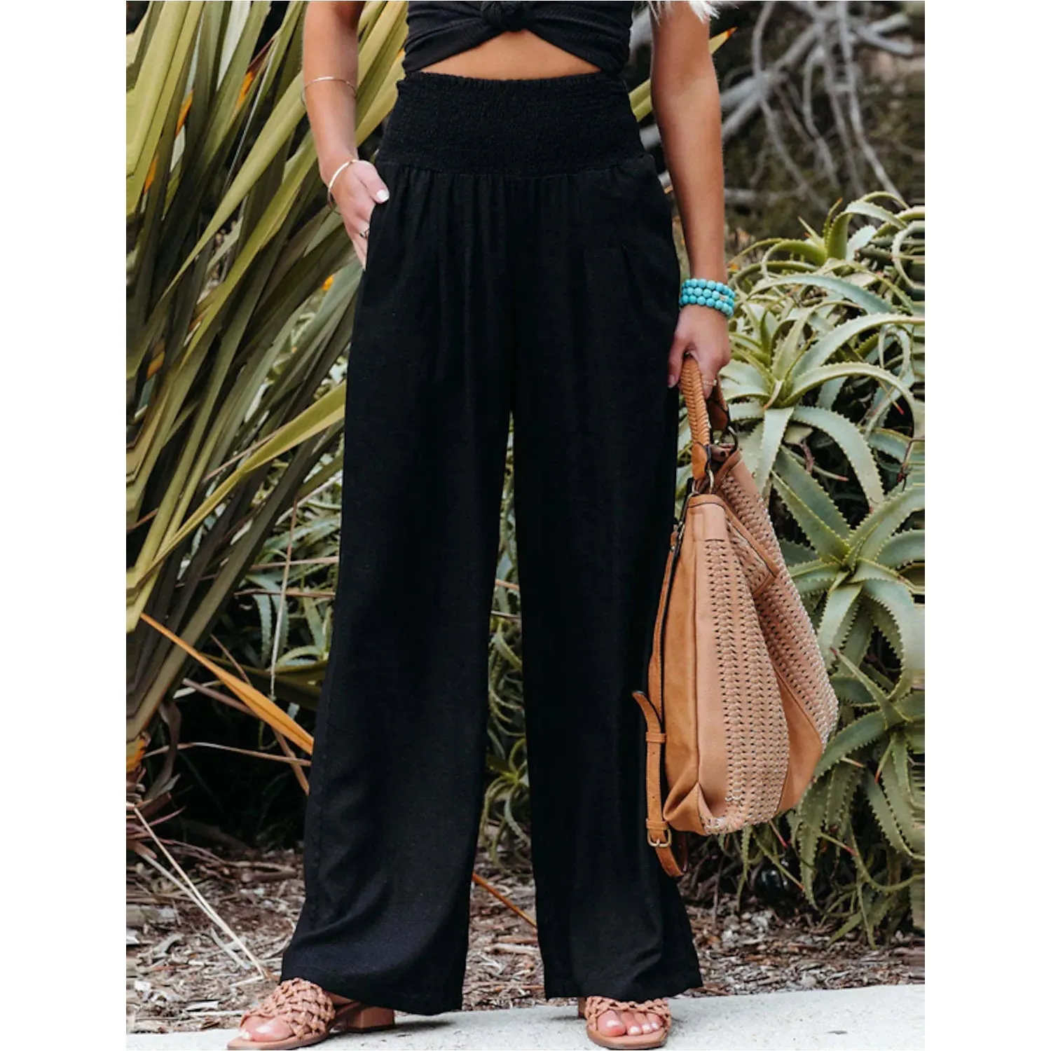 Women's High Waist Loose Wide Leg Pants