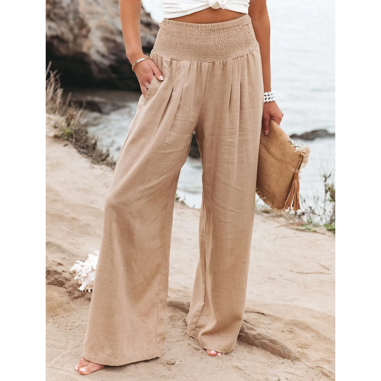 Women's High Waist Loose Wide Leg Pants