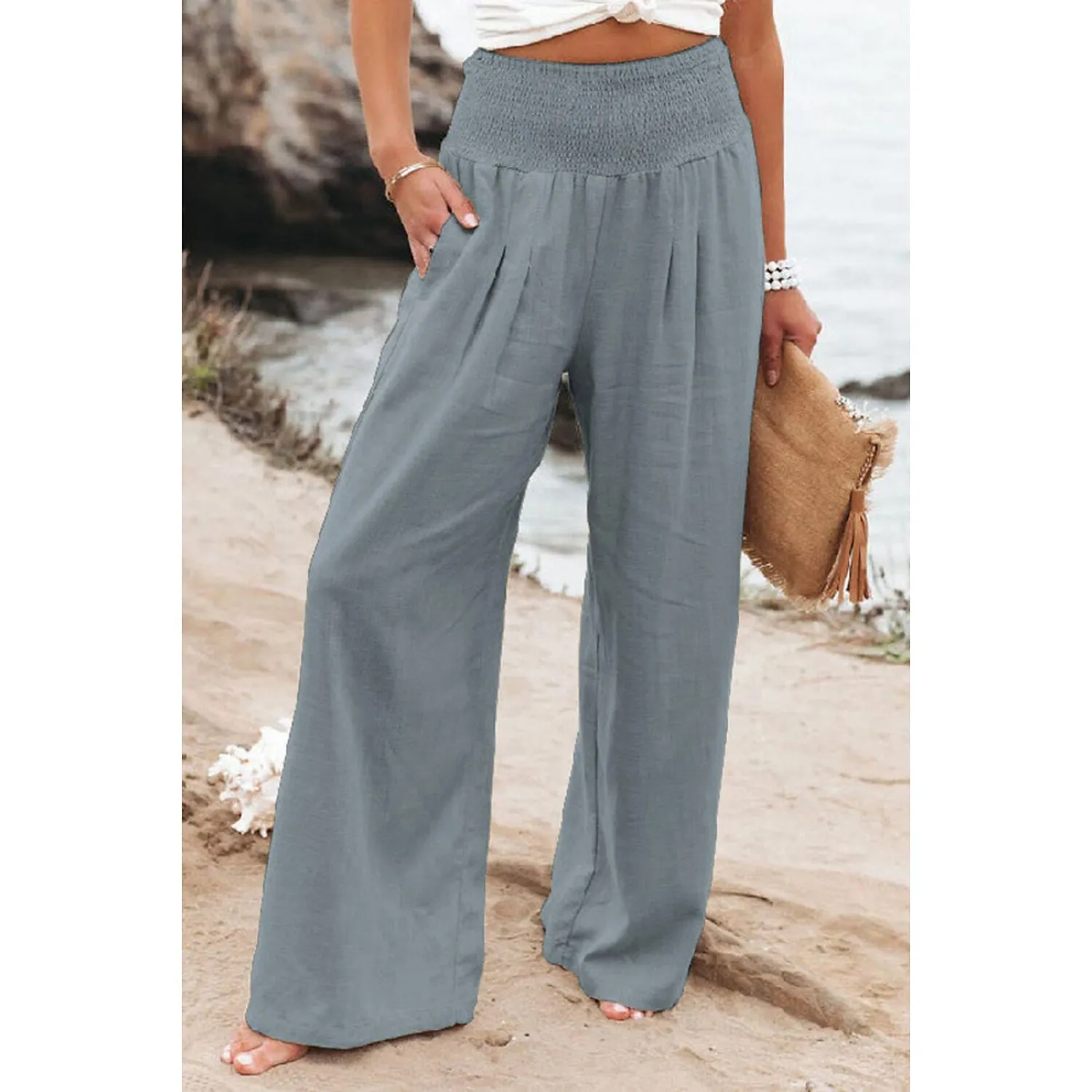 Women's High Waist Loose Wide Leg Pants