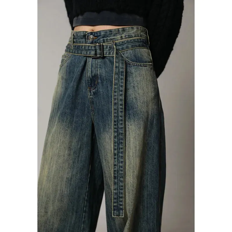 Women's Vintage Harajuku High Waist Denim Pants