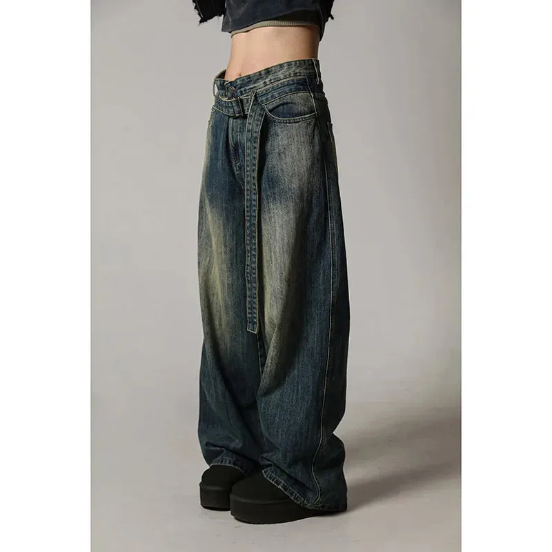 Women's Vintage Harajuku High Waist Denim Pants