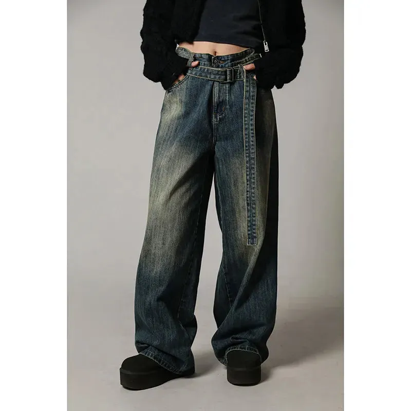 Women's Vintage Harajuku High Waist Denim Pants