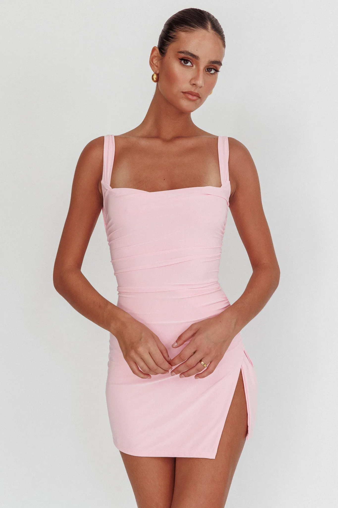 Won't Bite Backless Mini Dress Pink