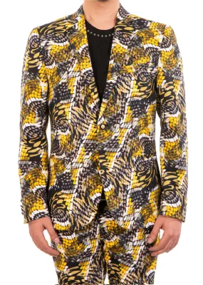 Yellow Snake Print Blazer