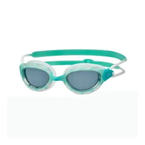 Zoggs Predator Regular Fit Swimming Goggles Turquoise Clear Lenses White